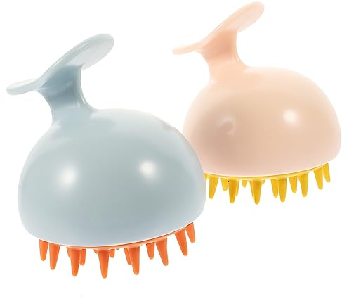 FRCOLOR 2stücke Kopfhautbürste mit Massagefunktion Praktisches Kopfhautpeeling-tool Tragbarer Kopfhautschaber für Haushalts und Reisegebrauch zur Entfernung Abgestorbener Hautzellen
