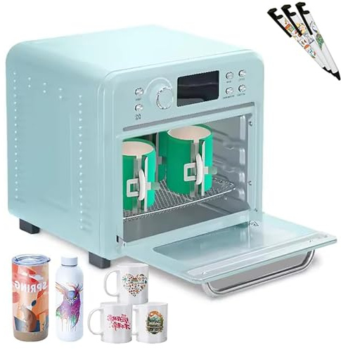 YZRDCXM Sublimationsofen, Leichter Konvektionsofen, 16 l/1400 W Sublimationsofen mit Digitalanzeige, 360°-Heizung, for Sublimationsrohlinge, Trinkbecher, Tassen, Wasserflaschen, Massentransfer