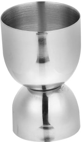 GRIRIW Stainless Steel Double-Ended Measuring Jigger 2-in-1 Cocktail Shot Cup Bartender Tool Drink Mixer Measurer for Home Bar and Professional Use