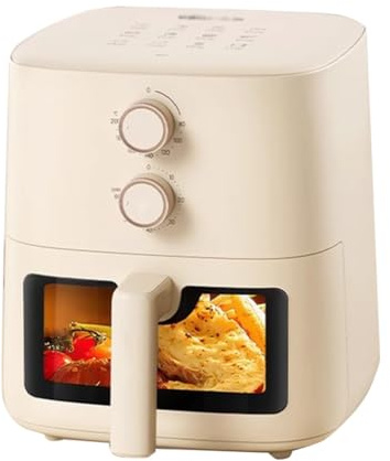 Easnuroz 5L Household Air Fryer Visible Small Air Fryer Electric Oven Multifunctional Air Double Knob Operation [Clase Energética A+++]