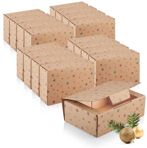 com-four® 16x Geschenkschachtel für Weihnachten, Geschenkboxen