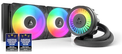 ARCTIC Liquid Freezer III Pro 240 A-RGB - Wasserkühlung PC(Generalüberholt) | AIO CPU Wasserkühler, 2x120 mm, 38 mm Radiator, PWM-Pumpe, VRM-Lüfter, AMD AM5/AM4, Intel LGA1851/1700 Contact Frame
