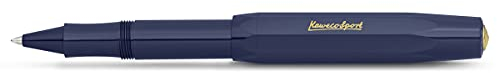 Kaweco CLASSIC SPORT Rollerball Navy I Gel- / Kugelschreiber aus hochwertigem Kunststoff mit Keramikkugel I Klassischer Kuli in Blau I 13 g Tintenroller mit 0.7 mm Mine I Gelroller 13,5 cm