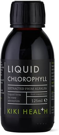 KIKI Health - Liquid Chlorophyll, Extracted from Alfalfa - 100mg Chlorophyll Extract Per Serving - Natural Internal Deodoriser - 100% Natural Ingredients - Vegan Friendly - 125ml