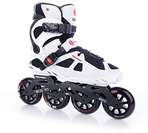 TEMPISH Fitness Inline Skate Ezza 90 | für Herren | optimale Passform | Training Skating | ABEC 9 | 6 Größen I Weiß-Schwarz-Rot, 44