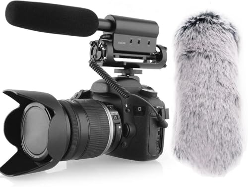 SGC-598 3.5mm Microphone Cardioïde à Condensateur Interview avec Pare-Brise Housse pour Sony Nikon Canon Appareil Photo