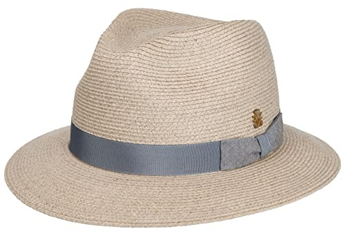 Mayser Pelin Hut Travellerhut Bogarthut UV-Schutz Made in EU Damen und Herren Frühling Sommer cremeweiß XL (61-62 cm)