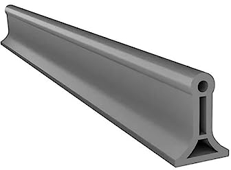 1M/39Inch Silikon-Wasserstopfen für das Badezimmer, Schwallschutzleiste Dusche, Selbstklebende Duschdichtung, Duschtürdichtung, Duschwasserstop, Waschbeckene Wasserdamm für Bad Küche (Grau)