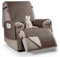 TAOCOCO Wende Sesselschoner Sesselauflage Relax mit Armlehnen und Taschen, Wasserdichter Sofabezug mit Gummiband, Geeignet für 22 Zoll Breit Fernsehsessel, Liegesessel, Sessel (1 Seater,Brown)