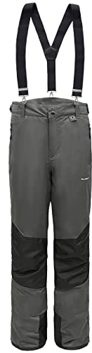 BenBoy Pantalones de Nieve Ski Impermeables Termicos Mujer Calentar Pantalones Escalada Senderismo Esquiar Softshell Invierno HXK7331W-Grey-XL