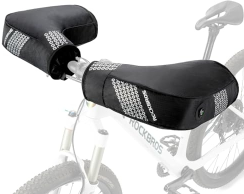ROCKBROS Lenkerstulpen Lenkerhandschuhe Fahrrad Winter Thermo Gefütterte | Lenkerhandschuhe Verdickt Wasserabweisend Gefüttert, für MTBs E-Scooters Rollers