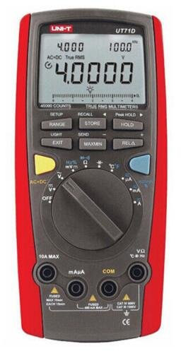 SATMW Testeur de multimètre numérique UT71D RMS, é, DMM USB, Journal de données Automatique, Alimentation AC DC