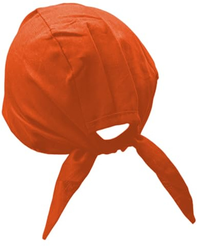 Nytt mode hus patka huvudbonader eller durag och cyklist skalle keps bandana hårband bomull med knytband baktill strängar sikh punjabi stil redo att bära, Rödbrun, one size