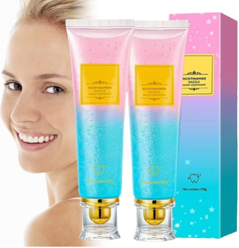 2 Stück Niacinamide Whitening Zahnpasta, Niacinamid Zahnpasta, Niacinamide Intensive Whitening Toothpaste, Niacinamide Zahnpasta für Empfindliche Zähne, Complete Care Zahnpasta Fresh Breath