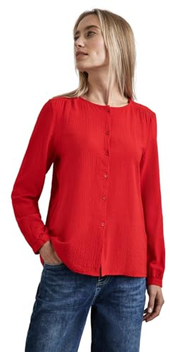 Street One A345113 Camicetta con Ricamo, Rosso-Autumn Red, 48 Donna