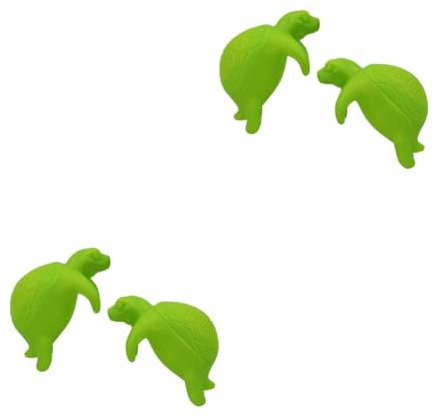Amosfun 4pcs Turtle Silicone Tea Infuser Loose Leaf Green Tea Strainer Animal Filter Easy to Clean Portable for Home Office