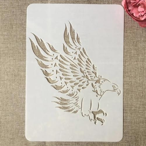 Wiederverwendbare Schablone zum Malen, A4, 29 cm, Adler, Vogel, Beute, Schablonen zum Malen auf Holz, Wand, Fliesen, Möbel, Stein, Leinwand, Stoff, DIY-Kunstprojekte