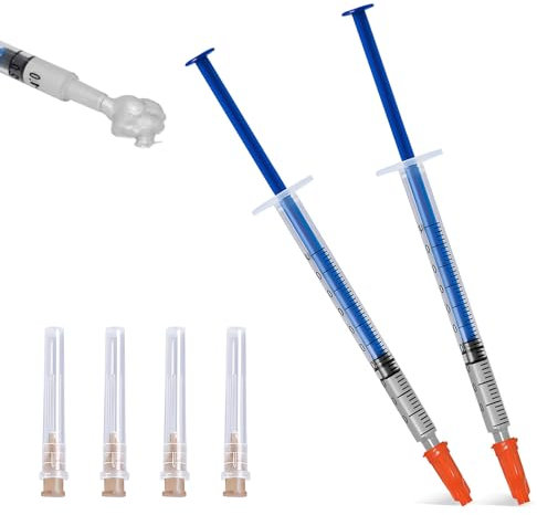 WEILAOK Colle Conductrice Electronique, 0.4ml Colle Conductrice Electrique, Peinture Conductrice, Utilisé pour Réparer les Claviers, les Circuits Imprimés etc, Argent, 2 Pièces