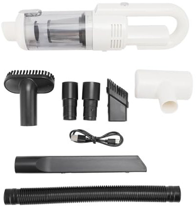 Asixxsix Mini Aspirapolvere per Animali Domestici con Motore a Turbina da 57000 giri/min.Aspirapolvere Portatile Silenzioso per Divano e Auto,Potente Aspirazione,Portatile e Facile da Usare