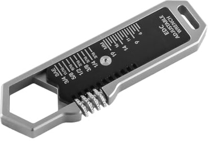 Sarini Strumento edc Portatile per Esterni, Multifunzionale, Mini Chiave Regolabile, Chiave Esagonale Regolabile, Piccola e Pratica, indispensabile per i Viaggi