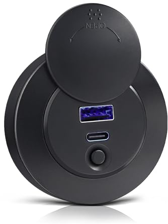 acegoo Prise USB 12V Camping-Car 50W Chargeur de Voiture, PD3.0 30W et QC3.0 20W Charge Rapide 12 Volt Panneau pour Bateau Marine Camion Caravane Voiture, Montage en Surface