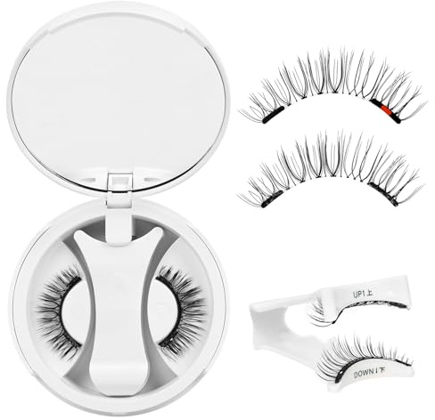 QUEWEL magnetische-Wimpern natürlicher Look, tragbare Magnet-Wimpern mit Applikator, verbesserte Wimpern-Magnetisch angenehmer und passender zu tragen, einfach anzubringen und zu entfernen (NZ-F)