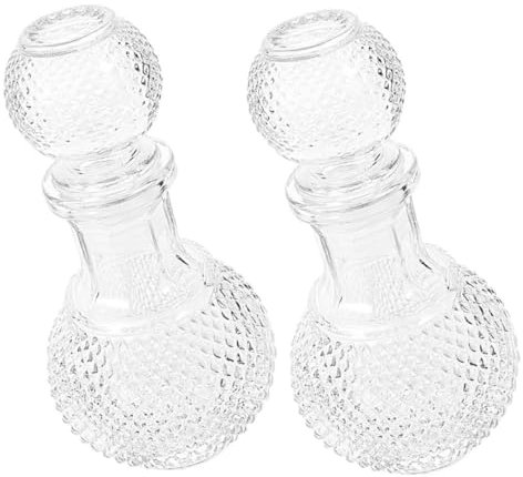 CONGARTENO 2piezas Decantador De Whisky Recipientes Para Cócteles Decantador De Vino Transparente Vaso De Whisky Práctico Botella De Vino De Espesada Hogar