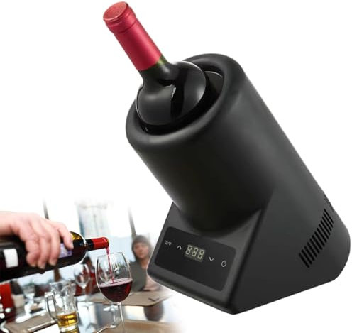 Beachtiful Enfriador de Vino Eléctrico, Cubo Enfriador de Vino para 750 ml de Vino Tinto, Blanco o Champán, Accesorio de Vino para Barra de Cocina y RV,A