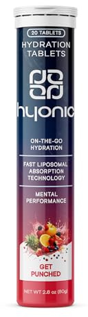 Hyonic Hydration Tablets - Get Punched | Electrolyte-Rich Drink Mix | Sugar-Free, Non-GMO, Vegan | Supports Hydration & Recovery | 1 Pack (20 Tablets)