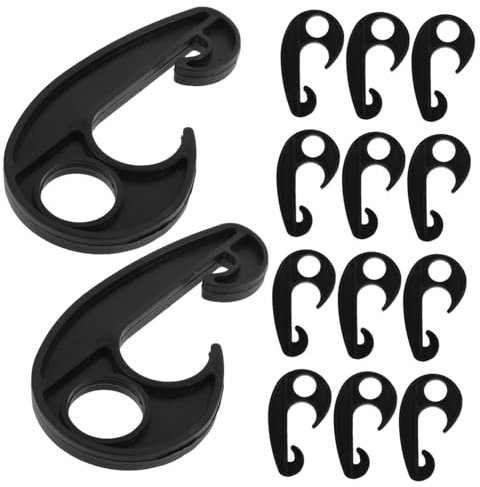 HANABASS 20pezzi Ganci in Plastica per Teloni Auto Ganci per Corde Elastiche Antivento per Tende da Teloni per Kayak Coperture per Auto e Tende