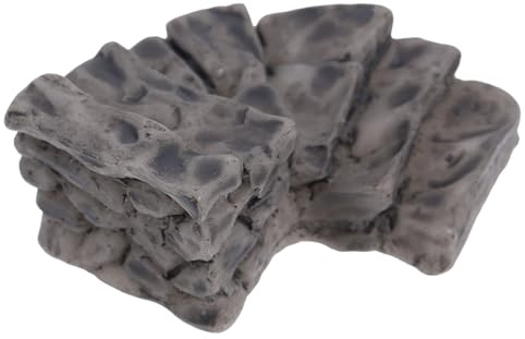 ibasenice Escaleras del Puente De Piedra Artificial Accesorio Artesanal para Jardín Al Aire Escalones De Piedra Miniatura para Decoración De Hadas Esculturas De Jardín Adornos Miniatura De c