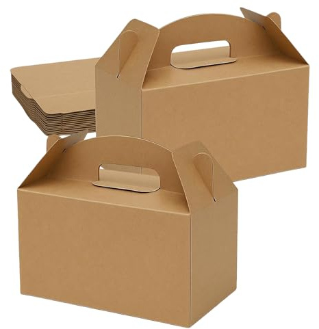 50 Pack Kraft Party Favor Treat Boxes Thickened Paper Gift Box Candy Snack Goodie Bag Gift Wrapping Box DIY Blank Box for Birthdays Wedding Holiday Baby Shower Graduations | 15x9x9cm Food Sweet Cookie Snack Cardboard Letter Postal Goodie Wedding Birthday Anniversary Goods Festival Package Gift