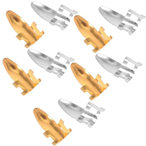 Toddmomy 10stücke Gitarrenplektren Für Akustikgitarren Fingerpicks Aus Metall Daumenpicks Für Banjos Gitarrenzubehör Metallplektren Gitarre Fingerpicks Für Banjos Edelstahl-gitarrenplektren