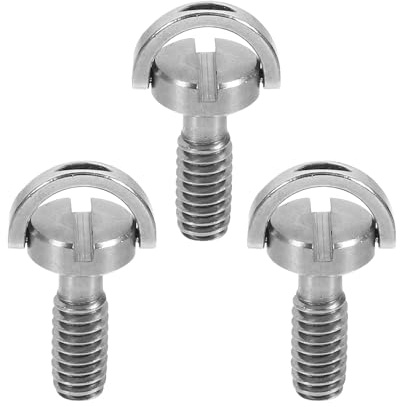 Warmhm 3 pezzi Vite per Montaggio Fotocamera in Acciaio Inossidabile con D-ring Esteso per Piastra di Sgancio Rapido per Treppiede e Cavalletto Facile Installazione e Trasporto