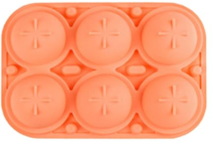 RASTKY Molde Redondo para Cubitos de Hielo, Silicona para Hacer Bolas de Hielo de 6 Rejillas, Máquina para Hacer Esférica Flexible con Capacidad única de 50 Ml, Ideal para Bares y Uso Doméstico