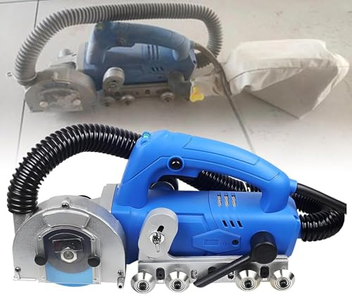 Pulisci Fughe Elettrico Portatile 1200W - 9000 Giri/min, Aspirazione Incorporata, Lame Incluse, Macchina Per Apertura Giunti Su Pavimenti E Pareti In Piastrelle(1.2mm)