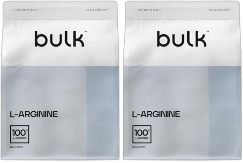 Bulk L-Arginina, 3000 mg por ración, 500g, 166 Dosis (Paquete de 2)