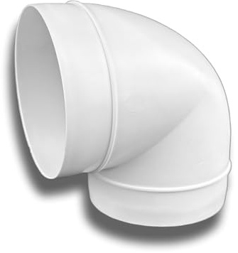 90° Bogen Rohrbogen 90 Grad PVC rund Lüftung Abluft Zuluft System Ø 125