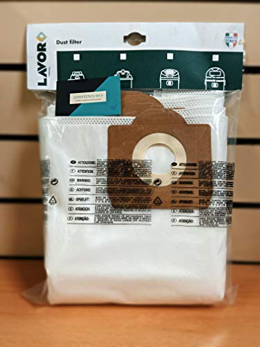 LAVOR-LAVORWASH ORIGINALE X5 FILTRI PER ASPIRATORI TRENTA, TRENTA X, TRENTA XE, VENTI, GNX, CF, CF 30 EM, WT 20 P, WT 20 X, WT 30 X, WT 30 XE, GNX 32, GBP 20 E SWIMMY