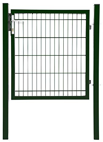 Gartentür Grün Anthrazit Gartentor Zauntür Metall Hoftür Gartenpforte Gartenzaun, Farbe:Grün, Höhe:1 x 1 m