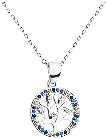 Sofia Milani - Damen Halskette 925 Silber - mit Zirkonia Steinen - Baum des Lebens Anhänger - 50384