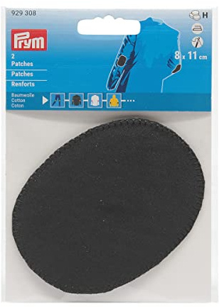 Prym 929308 Patches CO zum Aufbügeln 8 x 11 cm schwarz