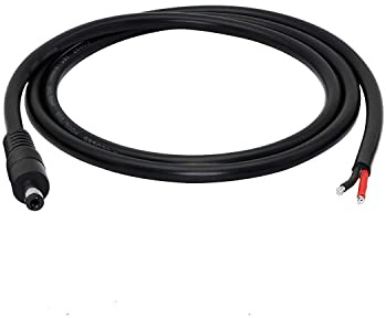 SHANFEILU DC Power Pigtails Cable DC 5.5mmx2.1mm Male Plug to Bare Wire 3Ft | DC5521 Open End Power Wire Supply Repair Cable 16 AWG Barrel Connector Pigtail for Security Camera DVR LED