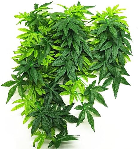 Dsoar 50cm/20in Aquarium Decorations Plants Artificial Fake Plastic Water Grass Plants for Fish Tank Aquarium Decor Artificial Hanging Plants 20INCH