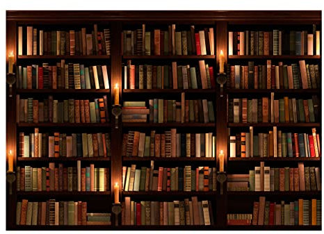 murando - Fototapete Premium-Vlies Bibliothek 200x140cm - Foto Tapete Wohnzimmer Moderne Vliestapete XXL Wandtapete Motivtapeten Bildtapete 3d Effekt Wand Dekoration Buch Bücher f-B-0142-a-a
