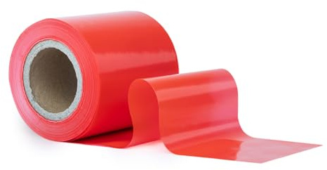 GRIP Eventbasics Ruban de délimitation coloré 50 m x 70 mm, en polyéthylène basse densité, épaisseur : 50 microns, pour intérieur et extérieur, ruban de délimitation, non adhésif, couleur rouge