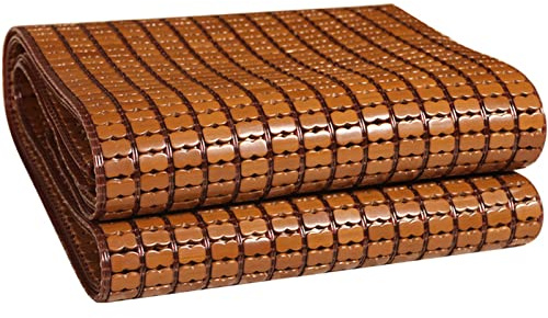 FENGSHOUU Natural Colchoneta para Bamboo Colchón,Colchoneta de Verano Plegable,Estera de Dormir de Bambú Mahjong,Esterilla de Bambú de Hielo,para Sala de Estar,Sofá,Cama (70x120cm(28x47in))