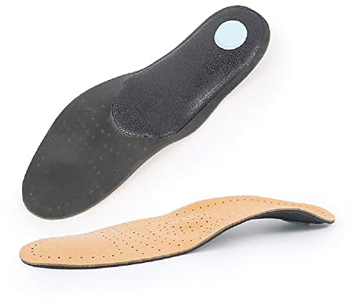 Semelles orthopédiques en cuir Semelle intérieure de soutien de la voûte plantaire en cuir pour pieds plats qui ont besoin d’un soutien de la voûte plantaire Soins des pieds Coussin Coussin