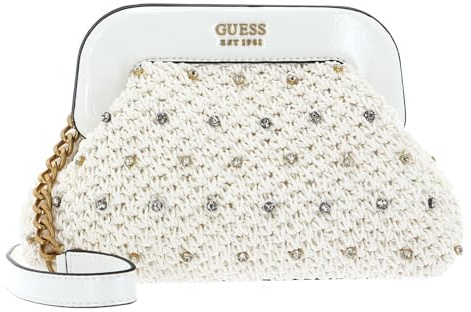 GUESS HWEA8490150 SICILIA SMALL FRAME CLUTCH Women WHI Size One Size