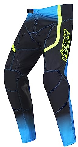 Willbros Pantalon de Motocross Tout-Terrain MX MTB Moto La Montagne Hors Route pour la Compétition Homme Femmes Bleu Noir S=30
